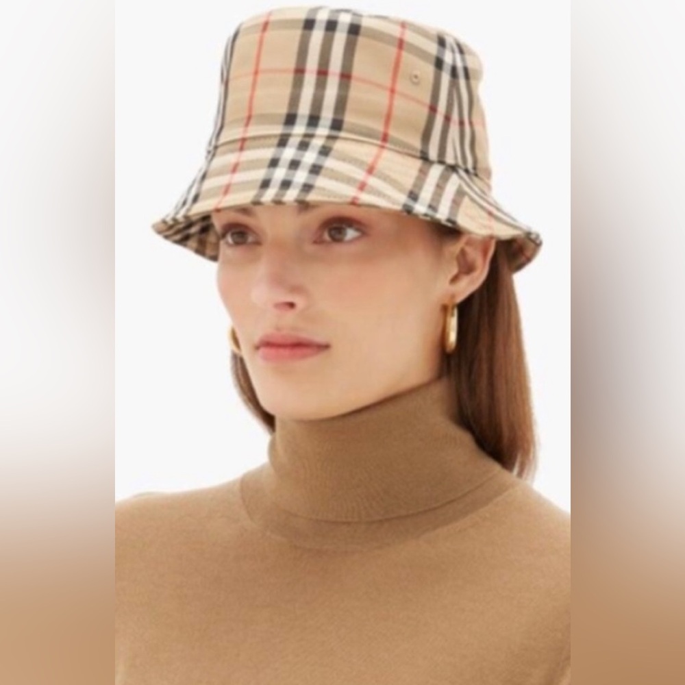 Burberry Beige Vintage Check Bucket Hat